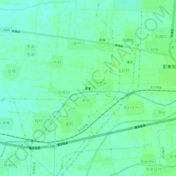 Mappa topografica 董寨, altitudine, rilievo