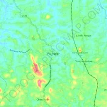 Mappa topografica Wandoor, altitudine, rilievo