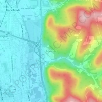 Mappa topografica Orchard Knoll, altitudine, rilievo