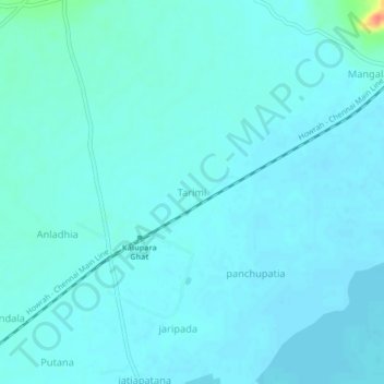 Mappa topografica Tarimi, altitudine, rilievo