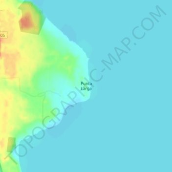 Mappa topografica Punta Larga, altitudine, rilievo