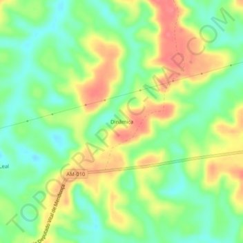 Mappa topografica Dinâmica, altitudine, rilievo