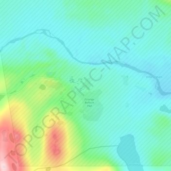 Mappa topografica Esrange Space Center, altitudine, rilievo