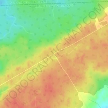 Mappa topografica New Scotland, altitudine, rilievo