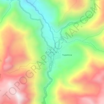 Mappa topografica Amparaes, altitudine, rilievo