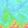 Mappa topografica La Faurie, altitudine, rilievo