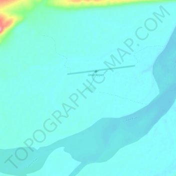 Mappa topografica Umiat, altitudine, rilievo