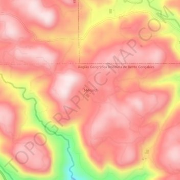 Mappa topografica São Luiz, altitudine, rilievo