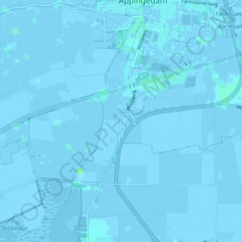 Mappa topografica Blokstad, altitudine, rilievo