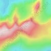 Mappa topografica Glyder Fach, altitudine, rilievo