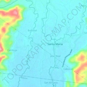 Mappa topografica Kayhakat, altitudine, rilievo