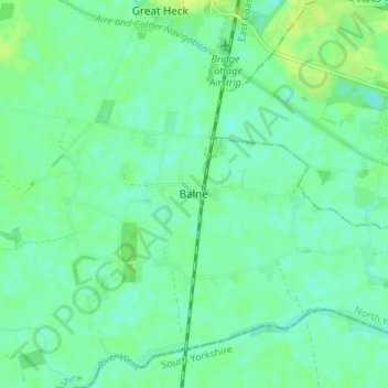 Mappa topografica Balne, altitudine, rilievo