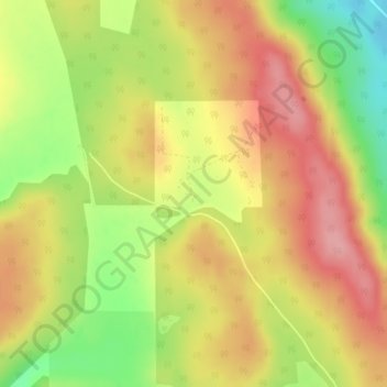 Mappa topografica Whispering Pines Ranch, altitudine, rilievo