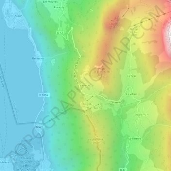 Mappa topografica La Forclaz, altitudine, rilievo