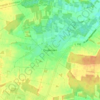 Mappa topografica Dudensen, altitudine, rilievo