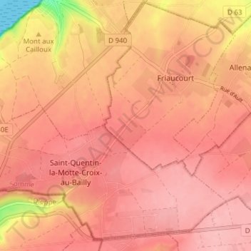 Mappa topografica La Solette, altitudine, rilievo