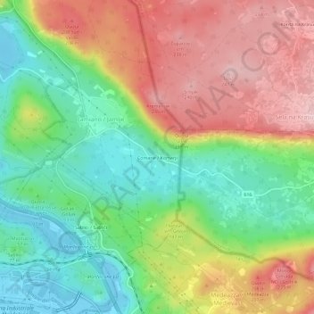Mappa topografica Comarie, altitudine, rilievo