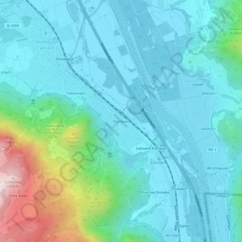 Mappa topografica Fischbach, altitudine, rilievo
