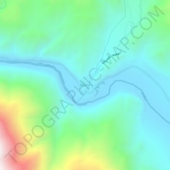 Mappa topografica Mahe, altitudine, rilievo