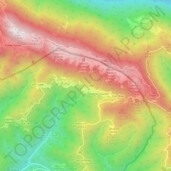 Mappa topografica Trinco / Trinko, altitudine, rilievo