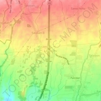 Mappa topografica Lapu-lapu, altitudine, rilievo