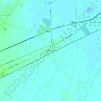 Mappa topografica San Michele, altitudine, rilievo