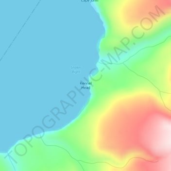 Mappa topografica Kennel Head, altitudine, rilievo