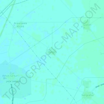Mappa topografica Butter, altitudine, rilievo