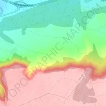 Mappa topografica Cien Caños, altitudine, rilievo