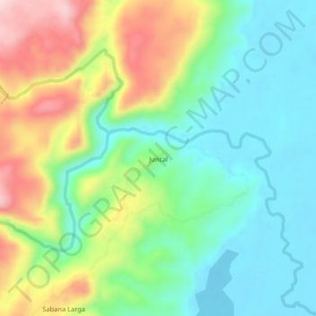 Mappa topografica Juncal, altitudine, rilievo