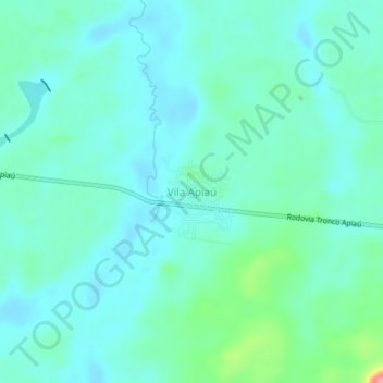 Mappa topografica Vila Apiaú, altitudine, rilievo