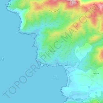 Mappa topografica Stuppielli, altitudine, rilievo
