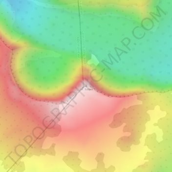 Mappa topografica Mount Suswa, altitudine, rilievo