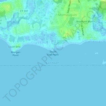 Mappa topografica South End Point, altitudine, rilievo