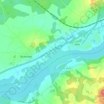 Mappa topografica Liepsalas, altitudine, rilievo