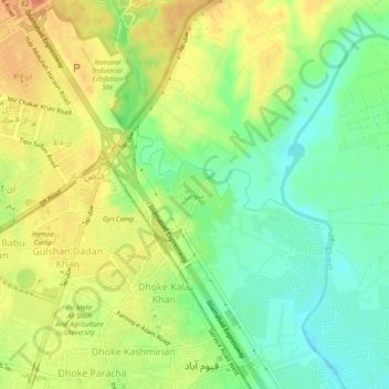 Mappa topografica Sohan, altitudine, rilievo