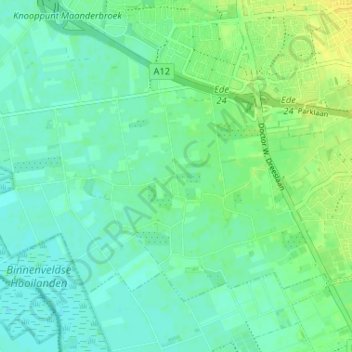 Mappa topografica De Kraats, altitudine, rilievo