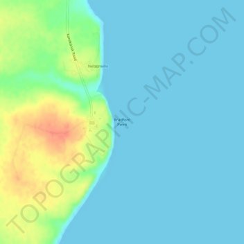Mappa topografica Bradford Point, altitudine, rilievo