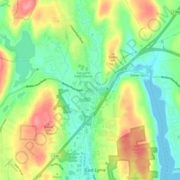 Mappa topografica Flanders, altitudine, rilievo