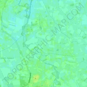 Mappa topografica Egede, altitudine, rilievo