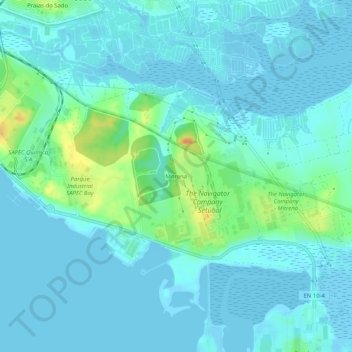 Mappa topografica Mitrena, altitudine, rilievo