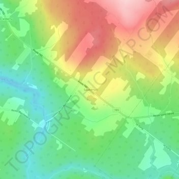 Mappa topografica Salaberry, altitudine, rilievo