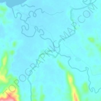 Mappa topografica Culasian, altitudine, rilievo