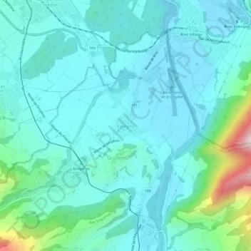 Mappa topografica Épagny, altitudine, rilievo