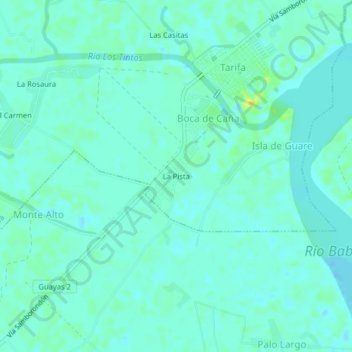 Mappa topografica La Pista, altitudine, rilievo