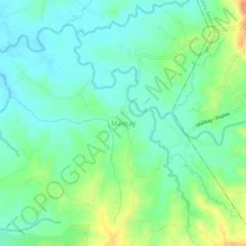 Mappa topografica Malibay, altitudine, rilievo