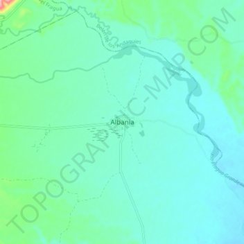 Mappa topografica Albania, altitudine, rilievo