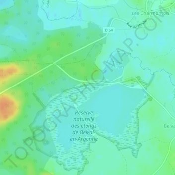 Mappa topografica Le Grand Normand, altitudine, rilievo