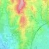 Mappa topografica Salornay, altitudine, rilievo