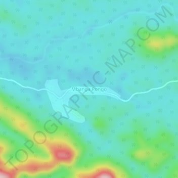 Mappa topografica Mbanga Pongo, altitudine, rilievo